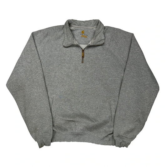 Carhartt 1/4 Zip - Large Gray Cotton