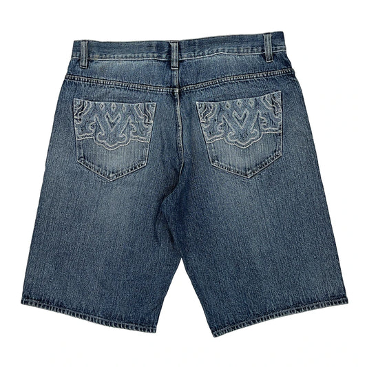 Avirex Denim Shorts - 34W 11L Blue Cotton