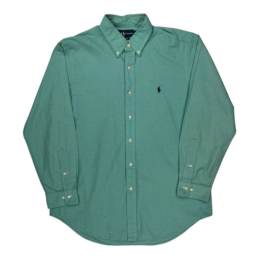 Ralph Lauren Checked Shirt - Large Green Cotton