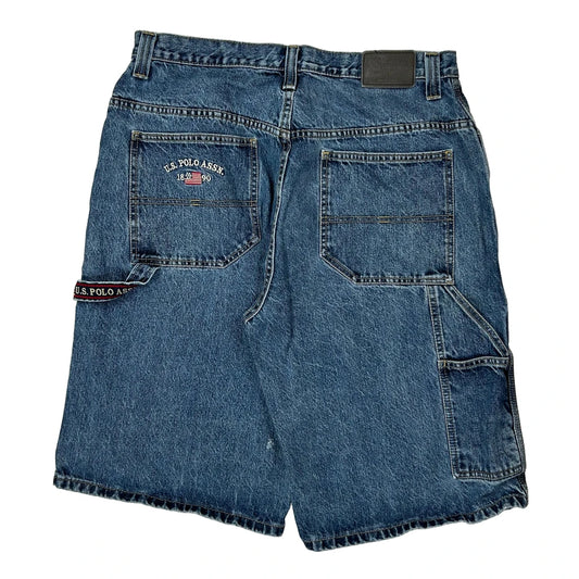U.S. Polo Assn. Denim Shorts - 32W 13L Blue Cotton