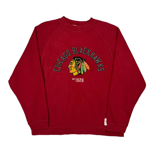 Chicago Blackhawks Old Time Hockey Nhl Sweatshirt - Medium Red Cotton