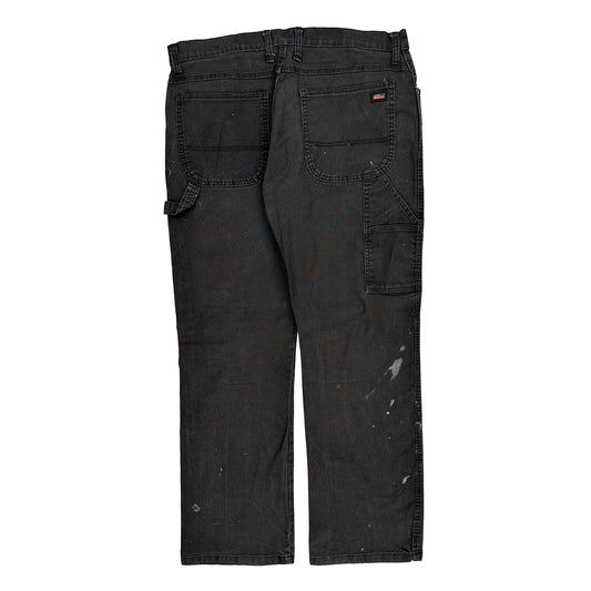 Dickies Carpenter Trousers - 36W 30L Black Cotton