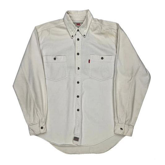 Levis Denim Shirt - Large White Cotton