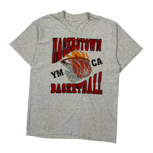 Vintage Hagerstown Ymca Basketball Unbranded Graphic T-Shirt - Small Grey Cotton