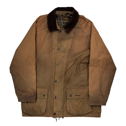 Bedale Barbour Checked Wax Jacket - Large Brown Cotton