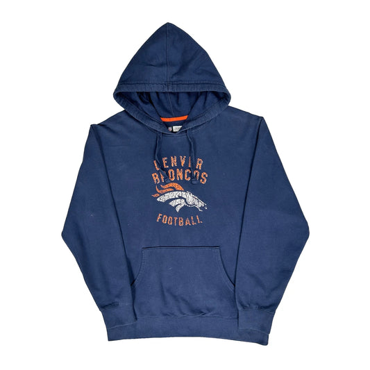 Denver Broncos Nfl Football Hoodie - Medium Blue Cotton