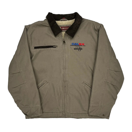 General Engineering Contractor Dri Duck Workwear Jacket - Large Khaki Cotton