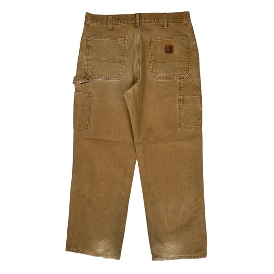Vintage Carhartt Carpenter Trousers - 33W 29L Brown Cotton