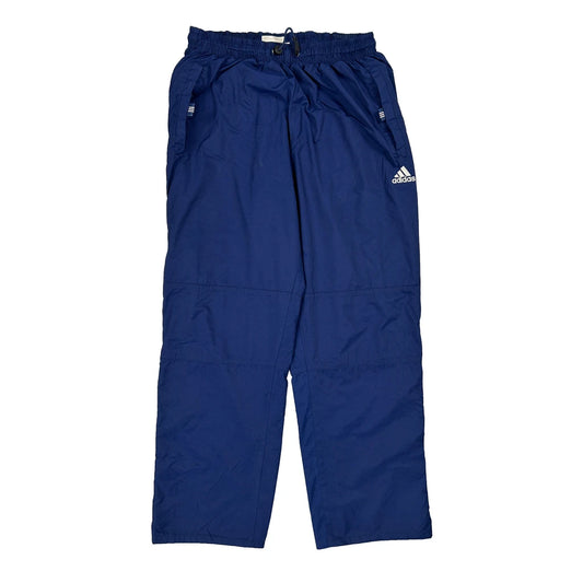 Adidas Track Pants - Small Blue Polyester