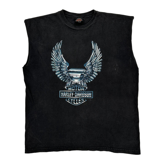 Harley Davidson Vest - Large Black Cotton