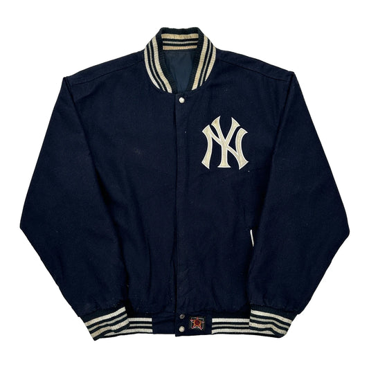 Yankees Mlb Varsity Jacket - XL Navy Wool Blend