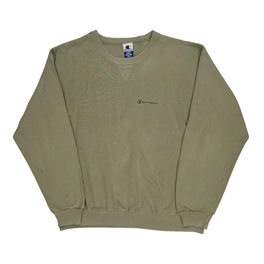 Champion Sweatshirt - XL Khaki Cotton