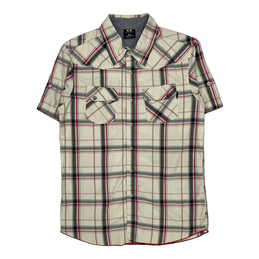 Oakley Checked Short Sleeve Shirt - Small Multicoloured Cotton