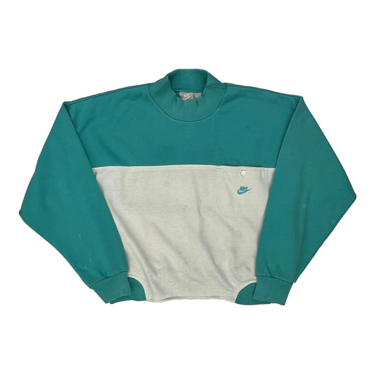 1980'S Nike Sweatshirt - Large Block Colour Cotton