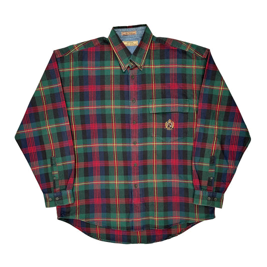 Guess Checked Flannel Shirt - Large Multicoloured Cotton