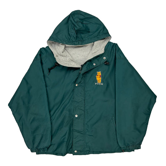 Pooh Disney Cartoon Jacket - XL Green Polyester