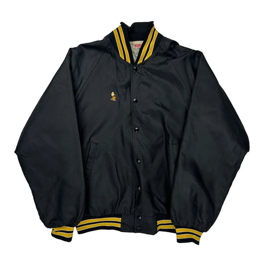 Iowa Hanes College Varsity Jacket - Medium Yellow Polyester