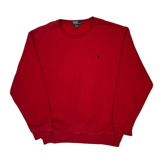 Vintage Polo By Ralph Lauren Sweatshirt - XL Red Cotton
