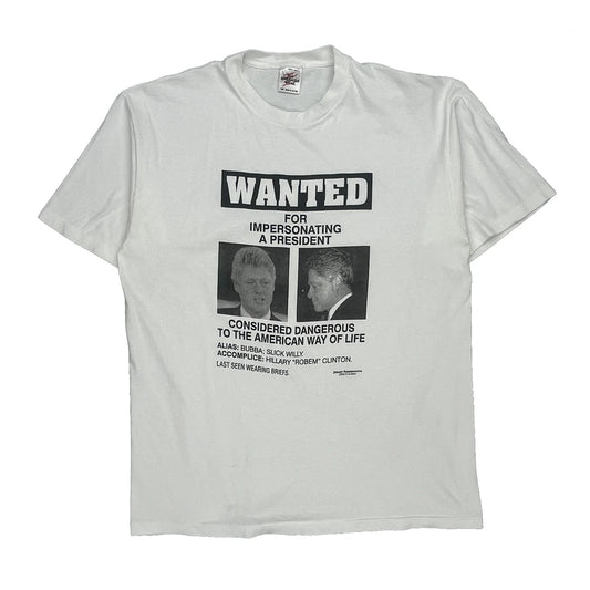 Political Satire All American Wear Graphic T-Shirt - XL White Cotton