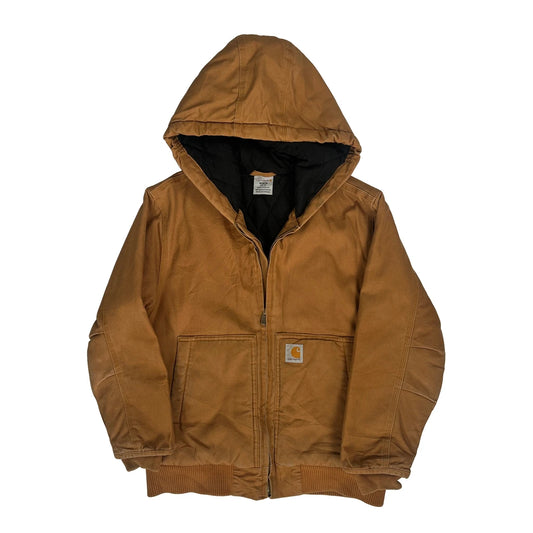 Age 10-12 Carhartt Jacket - Medium Brown Cotton