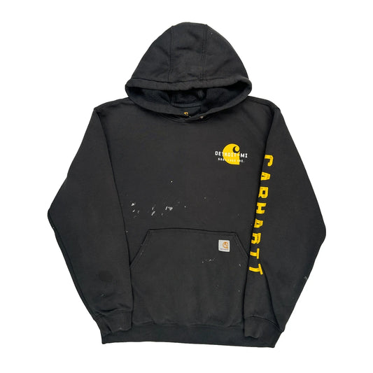 Detroit Mi Carhartt Graphic Hoodie - Large Black Cotton