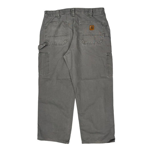 Carhartt Carpenter Trousers - 34W 27L Grey Cotton