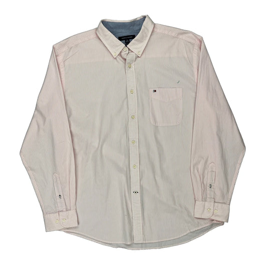 Tommy Hilfiger Striped Shirt - XL Pink Cotton