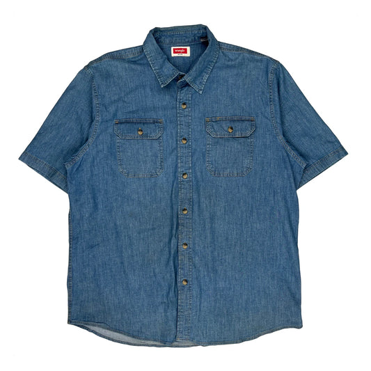 Wrangler Denim Shirt - XL Blue Denim