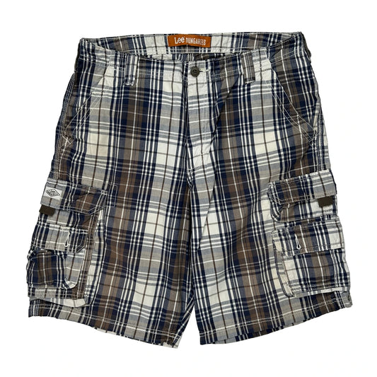 Lee Checked Cargo Shorts - 33W 10L Multicoloured Cotton