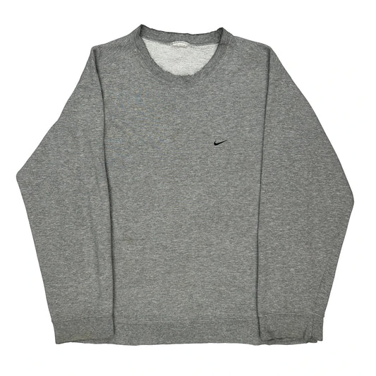 Nike Sweatshirt - 2XL Grey Cotton Blend