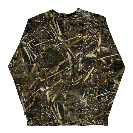 Unbranded Camo Long Sleeve T-Shirt - Medium Camo Cotton Blend
