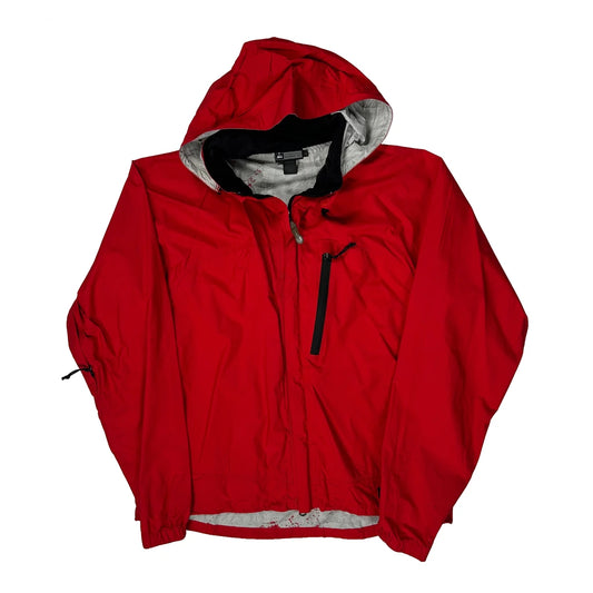 Vintage Rei Hiking Waterproof Jacket - Large Red Nylon