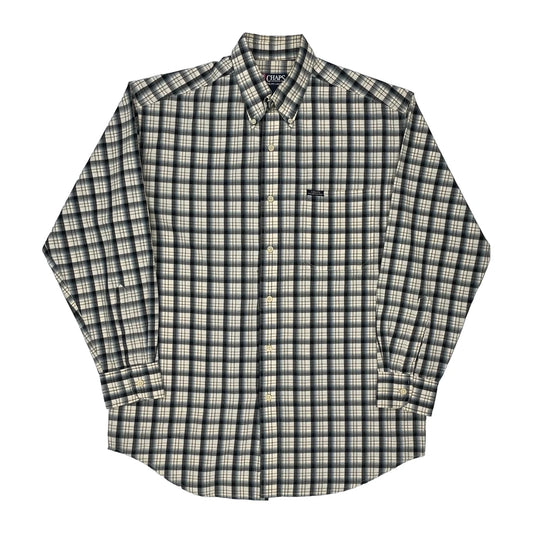 Chaps Ralph Lauren Checked Shirt - Medium Beige Cotton Blend