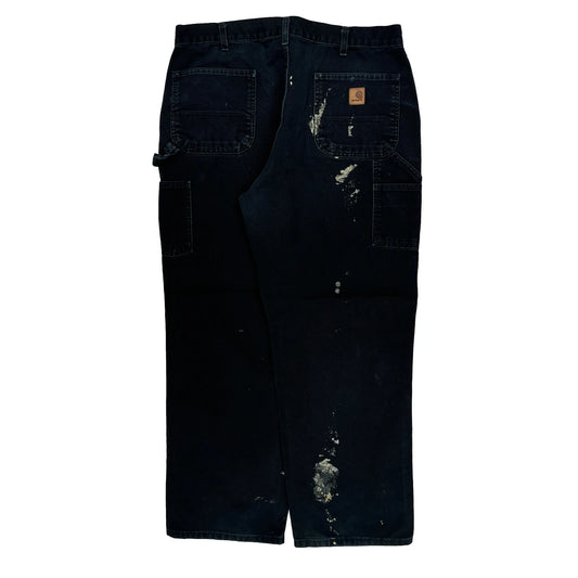 Carhartt Carpenter Trousers - 36W 30L Black Cotton