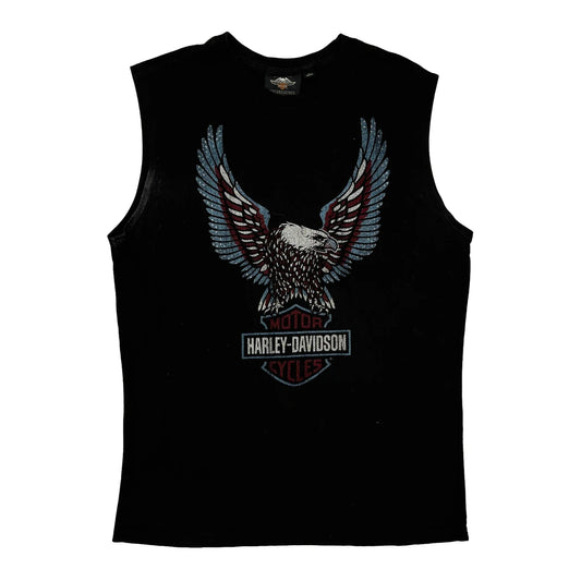 Harley Davidson Graphic Vest - Medium Black Cotton