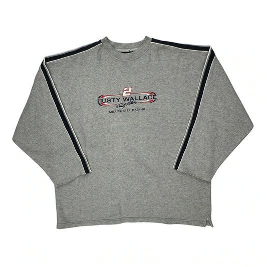 Miller Lite Racing Chase Authentics Nascar Sweatshirt - XL Grey Polyester Blend