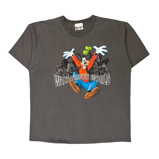 Goofy Disney Cartoon T-Shirt - XL Grey Cotton