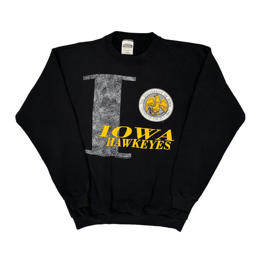 Iowa Hawkeyes Tultex College Sweatshirt - XL Black Cotton Blend