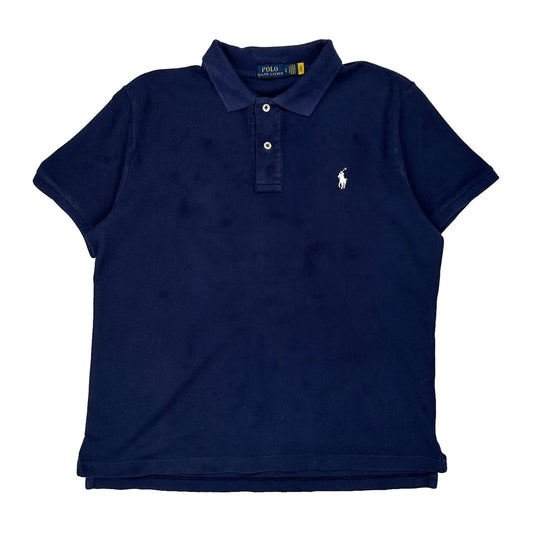 Polo By Ralph Lauren Polo Shirt - Large Navy Cotton