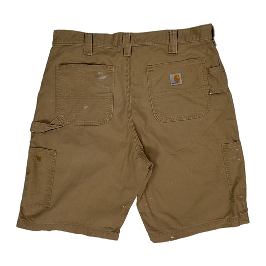 Carhartt Cargo Carpenter Shorts - 32W 10L Brown Cotton