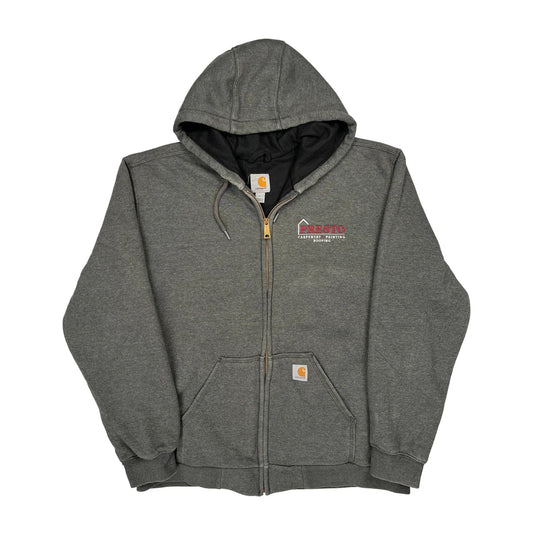 Presto Carpentry Painting Roofing Carhartt Thermal Lined J149 Hoodie - Large Grey Cotton Blend