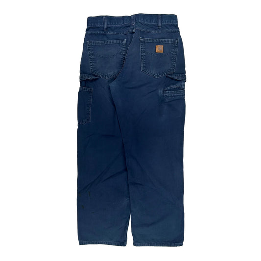 Carhartt Carpenter Trousers - 31W 31L Blue Cotton