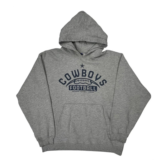 Dallas Cowboys Reebok Nfl Hoodie - Large Grey Cotton Blend