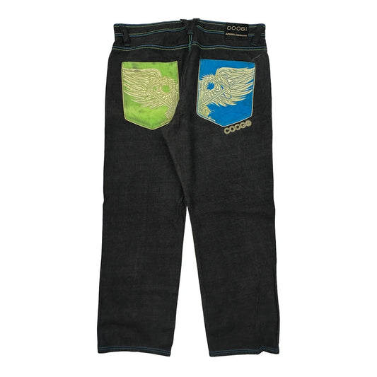 Eagle Embroidery Coogi Jeans - 42W 35L Blue Denim