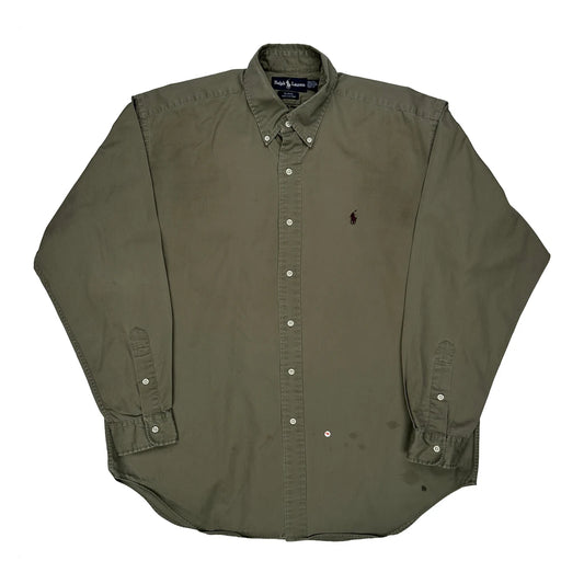 Vintage Blake Ralph Lauren Shirt - Large Green Cotton