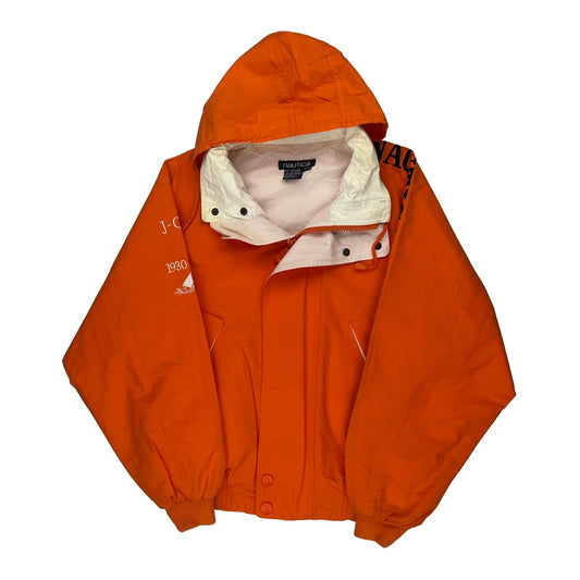J-Class 1930 Nautica Spellout Windbreaker - Medium Orange Cotton