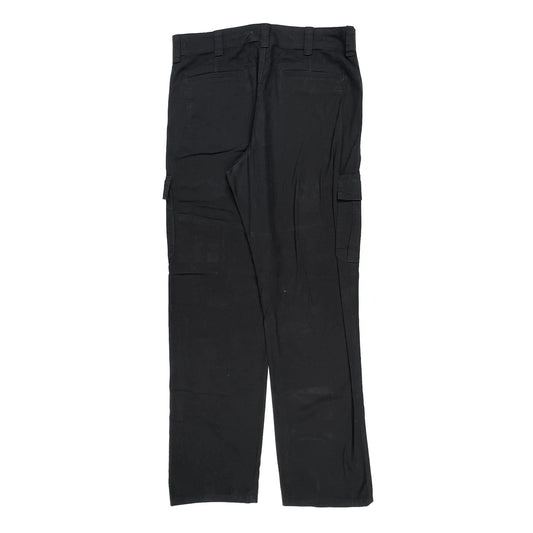 Wrangler Cargo Trousers - 34W 34L Black Cotton
