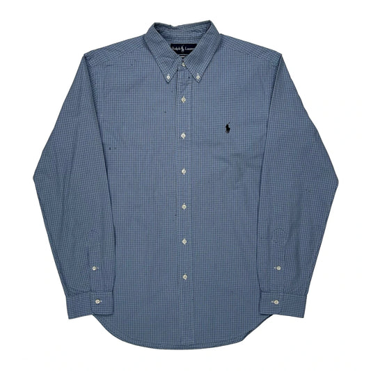 Ralph Lauren Checked Shirt - Medium Blue Cotton