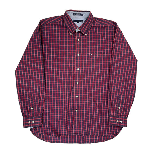 Tommy Hilfiger Checked Shirt - XL Blue Cotton