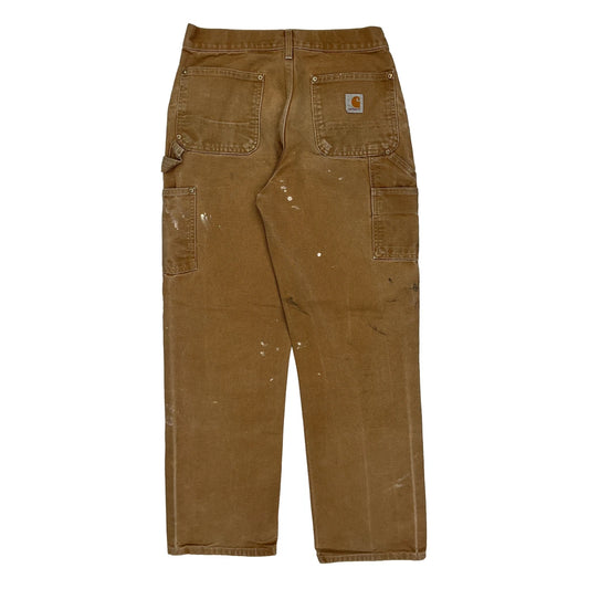 Vintage Carhartt Double Knee Carpenter Trousers - 28W 28L Brown Cotton